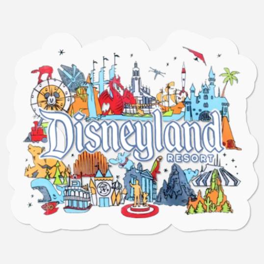 Vintage Disneyland Stickers, Magic Kingdom Stickers, Mickey and Friends