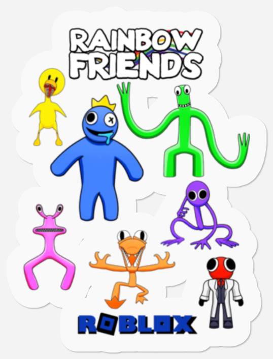 Rainbow Friends Classic Stickers, Rainbow Friends Kids Stickers