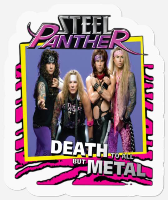 Vintage Steel Panther Stickers, Steel Panther Tour, Steel Panther Concert, 2023 Rock Tour Stickers