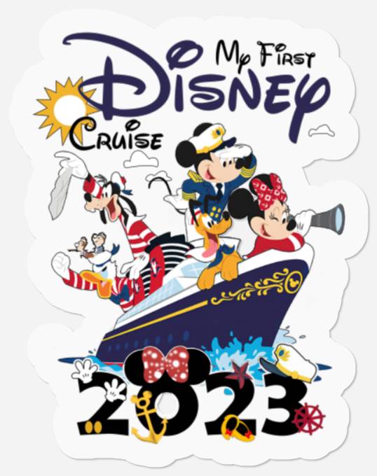 My First Disney Cruise 2023 Stickers, Captain Mickey Mouse And Friends Stickers