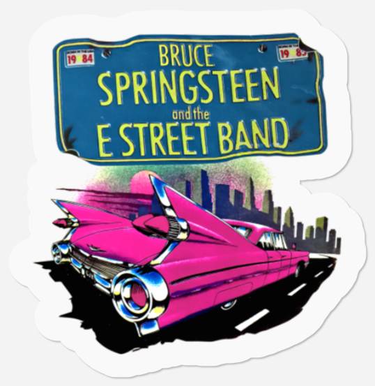 Vintage 1984 Bruce Springsteen & The E Street Band Born in The USA Tour Stickers