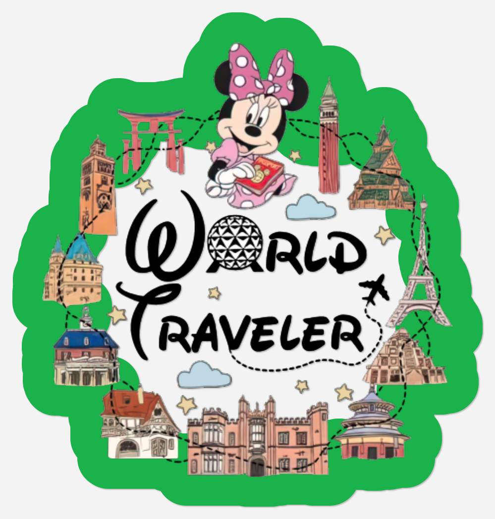 Disney Epcot  Stickers, Epcot Minnie Stickers