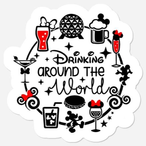 Disney Epcot Around the World, Matching Disney Stickers, Disney vacation 2022