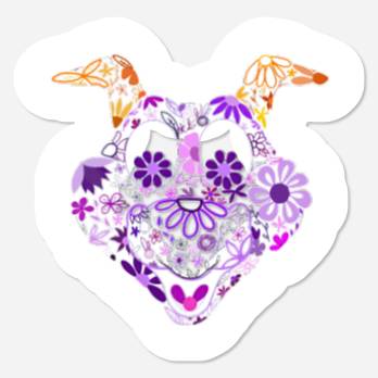 Figment Stickers, Disney Figment Stickers, Figment Flower and Garden