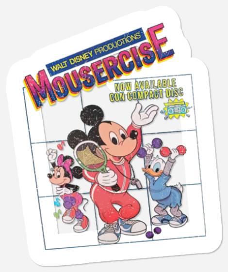 Vintage Disney Mousercise 90's Stickers