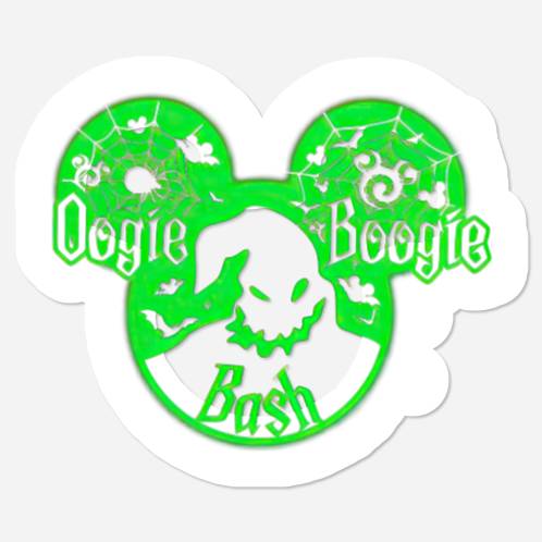 Disney Oogie Boogie Bash Stickers, Disney Halloween Stickers, Oogie Boogie Man Stickers, Nightmare Before Christmas Stickers
