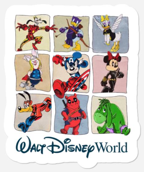 Disney Marvel Stickers, Marvel Superhero Stickers, Mickey and Friends Stickers, Avengers Team Stickers