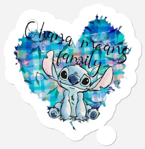 Disney Stitch Stickers,Ohana Means Family Stickers, Disney Vacation Stickers