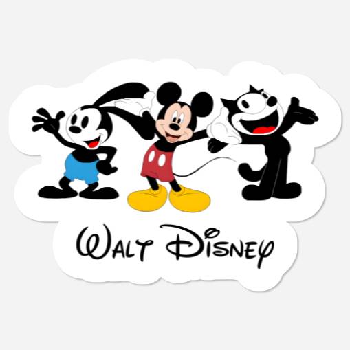 Julius the Cat Oswald the Lucky Rabbit Mickey Mouse Stickers, Disney Trip Stickers