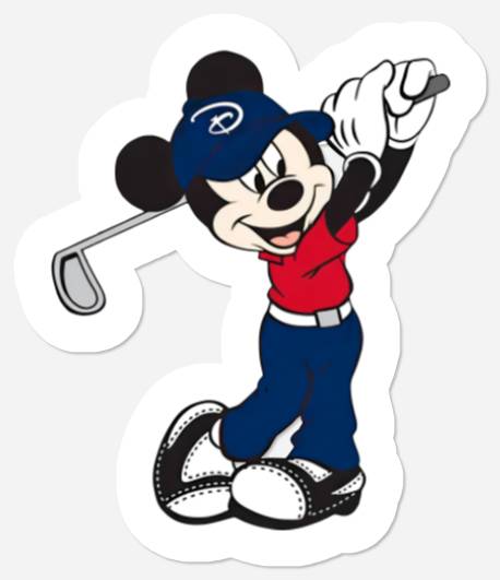 Mickey Golf Stickers, Stickers, Stickers, Disney Unisex Stickers