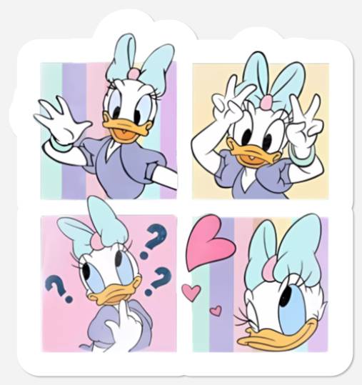 Disney Daisy Duck Stickers, Disney Girls Stickers