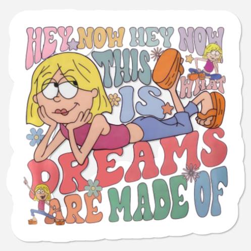 Disney Cute Lizzie McGuire Color Stickers, This Is What Dreams Are Made Of Retro Unisex Stickers