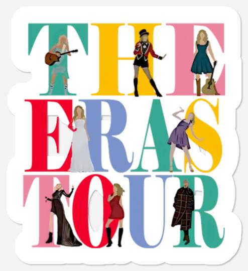 Discover Vintage Taylor The Eras Tour Stickers, Tour 2023 Stickers, Taylor version Stickers