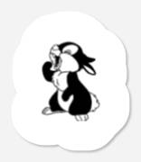 Disney Bambi Thumper Left Chest Stickers