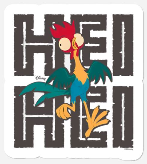 Disney Hei Hei Stickers, Disney Rooster Stickers, Funny Hei Hei Stickers, Moana Hei Hei Stickers, Disney Vacation Stickers