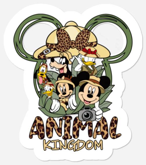 Disney Park Mickey Mouse And Friends Animal Kingdom Safari Stickers, Magic Kingdom Trip