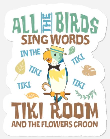 Vintage Tiki Room Stickers, Disneyland Family Stickers, Enchanted Tiki Room Stickers