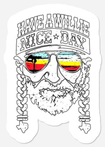 Have A Willie Nice Day Unisex Stickers Love USA