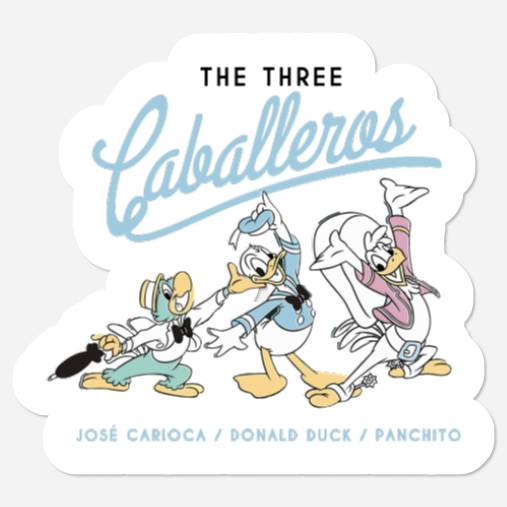 Disney The Three Caballeros Stickers, Retro Disney The Three Caballeros