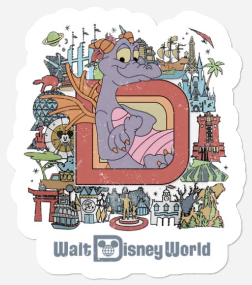 Disney Epcot Figment Stickers, Disney Figment Stickers