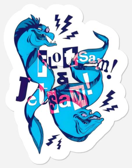 Disney The Little Mermaid Flotsam and Jetsam Eels Stickers, Flotsam And Jetsam, Disney Litle Mermaid