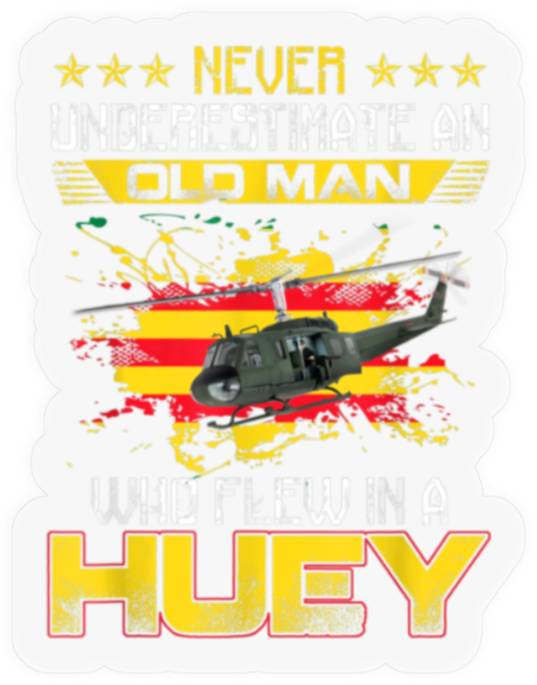 Vietnam Veteran Vet Sticker Uh-1 Huey Helicopter Stickers
