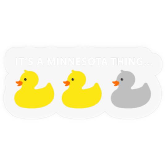 Funny Minnesota Duck Duck Grey Duck Pullover Stickers