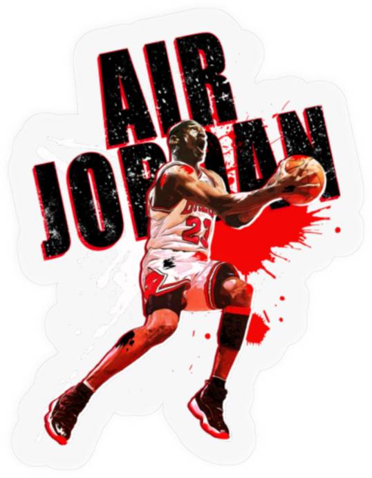 MJ Reverse Paint - Michael Jordan - Stickers