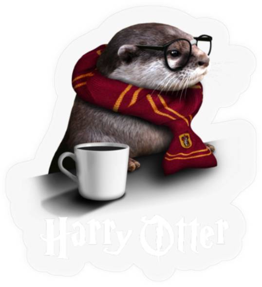Funny Otter Stickers - Harry Otter Stickers for Otter lover, Harry Potter's Birthday Stickers