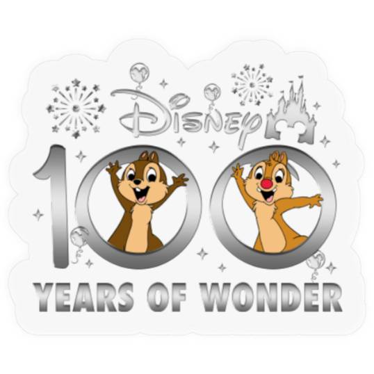 Chip And Dale Stickers, Disney 100 Years of Wonder Stickers, Disney Vacation Stickers