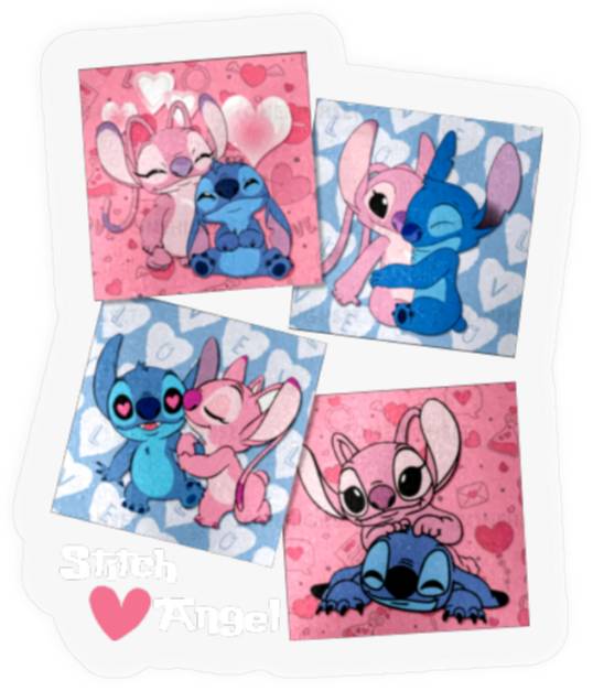 Stitch And Angel Valentine Stickers, Stitch Valentine Stickers, Disney Stitch Stickers