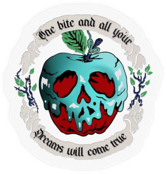 Poison Apple One Bite  Snow White Stickers