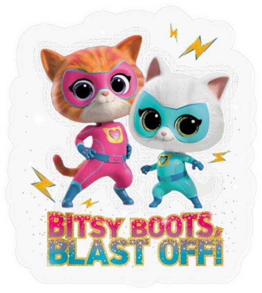 Discover Disney Junior SuperKitties Ginny and Bitsy Boots Blast Off! Stickers