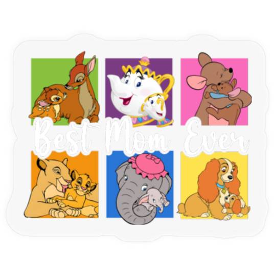 Disney Best Mom Ever Comfort Colors Stickers, Disney Mother Day Stickers