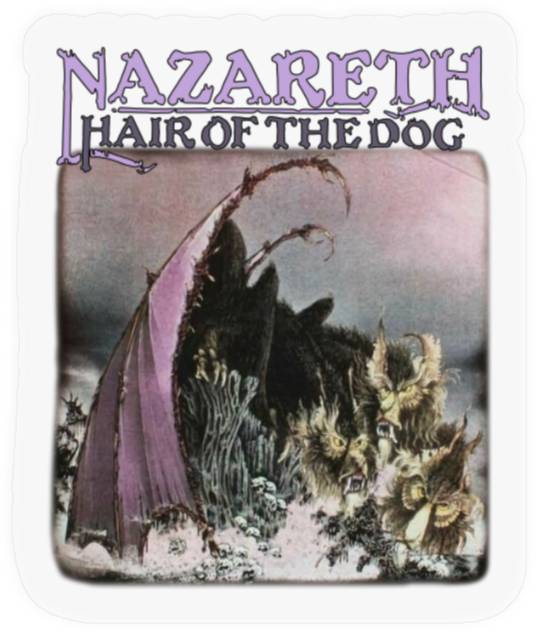Vintage Nazareth Hair of the Dog Stickers, Nazareth Stickers