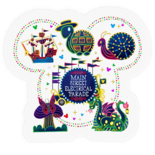 Main Street Electrical Parade Stickers, Disney Family Vacation Stickers
