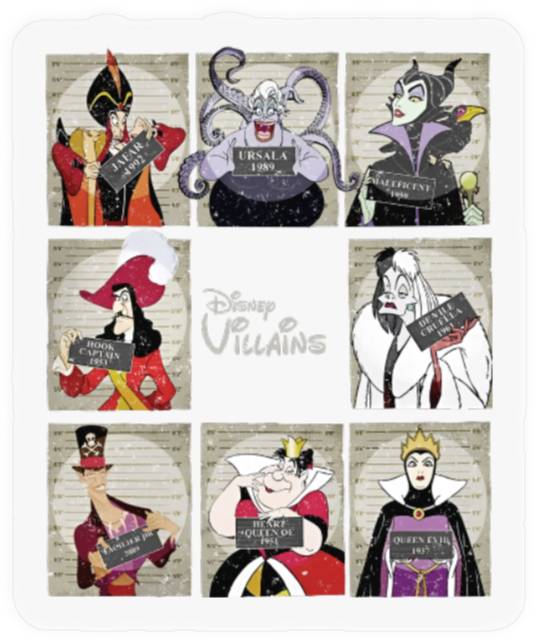 Disney Villains Tank, Villain Tank, Retro 90s Disney Villains Tank, Vintage Disney Stickers, Villains Characters Tank