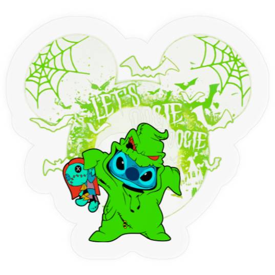 Stitch Costume Oogie Boogie Sally Doll Stickers, Let's Oogie Boogie 2023 Stickers , Disney Halfway To Halloween Party Stickers