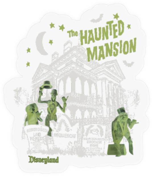 Vintage Haunted Mansion Stickers, Disneyland Halloween Stickers, Stretching Room Stickers