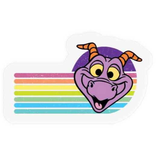 Disney vintage Stickers - Disney figment Stickers - Disney Epcot Stickers