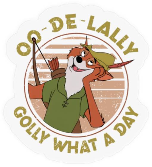 Disney Robin Hood OO De Lally Stickers, Disney Robin Hood Stickers