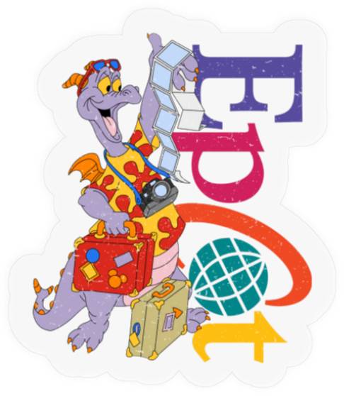 Disney Epcot Figment  Stickers, Epcot Center Stickers, Epcot Trip Stickers