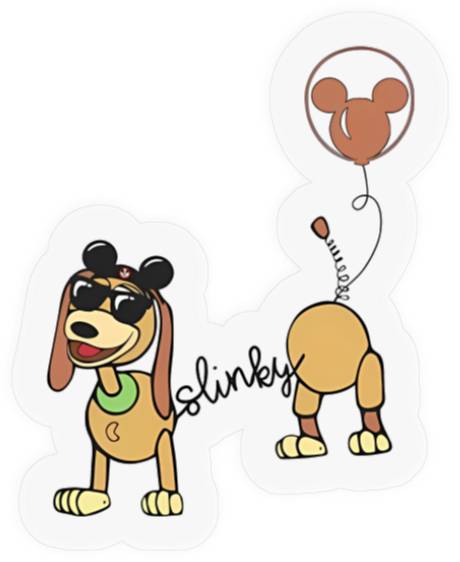 Slinky Dog Stickers, Disney Balloon Tank