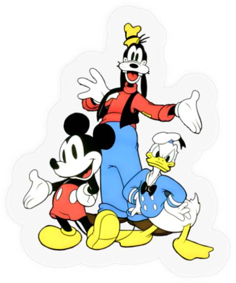 Disney Men's Mickey Mouse Goofy and Donald Duck Pals Stickers
