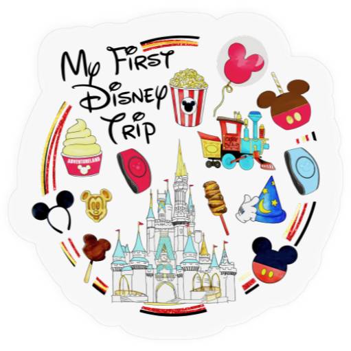 My First Disney Trip Stickers, Disney Stickers, Disney Trip Stickers, Disney Vacation, Family Disney Stickers, Disney World Stickers