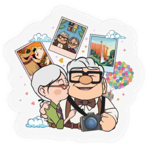 Adventure is Out There Disney Pixar Up Stickers, Vintage Carl And Ellie Up House