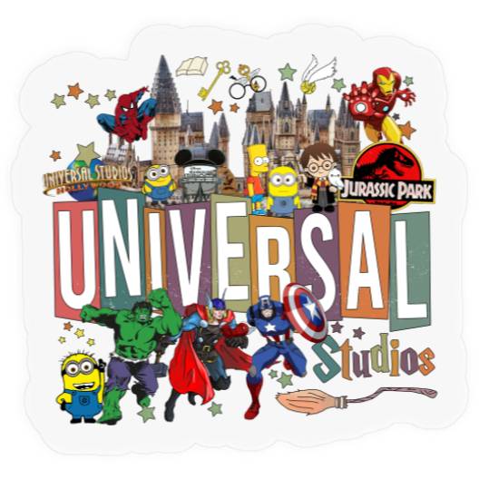 Disney Universal Studios Stickers, Universal Studios 2024 Trip Stickers, Universal Orlando Stickers, Disneyworld Stickers