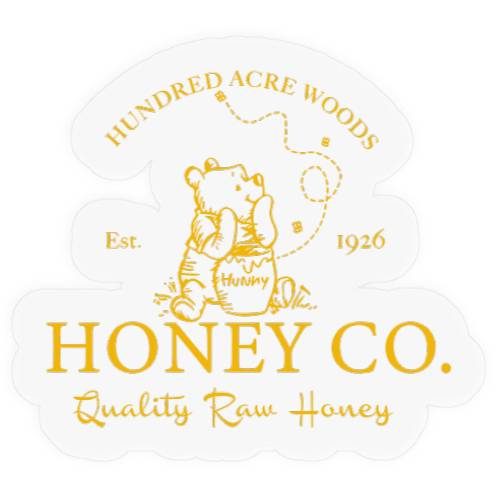 Winnie The Pooh Honey Co Stickers, Disney Winnie Stickers, Winnie The Pooh Stickers, Winnie The Pooh Co Stickers, Classic Pooh Bear Stickers