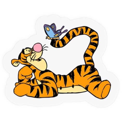 Disney Tigger with Butterfly Stickers, Winnie The Pooh Stickers, Disney Tigger Stickers, WDW Disneyland Matching Family Stickers