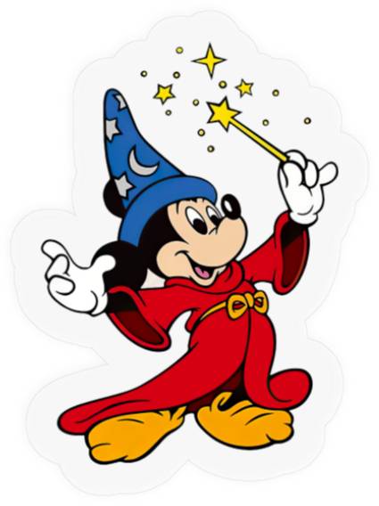 Disney Fantasia Sorcerer Mickey Mouse Magic Wizard  Stickers, Fantasmic Disney Stickers